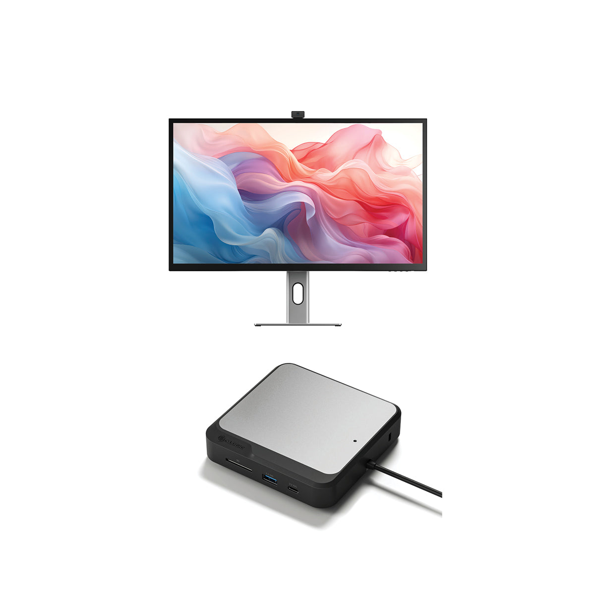 Clarity Max Touch 32" UHD 4K Monitor with USB-C Power Delivery, Webcam and Touch Screen + Dual 4K Universal Docking Station - HDMI Edition
