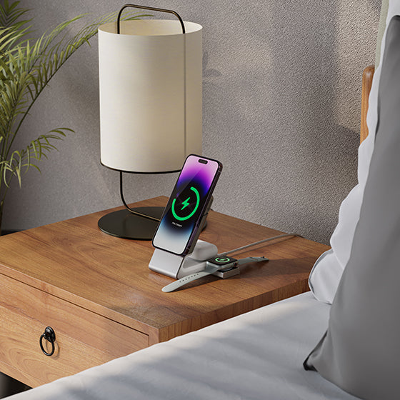 Matrix 3-In-1 Universal Magnetic Charging Dock with Apple Watch Charger