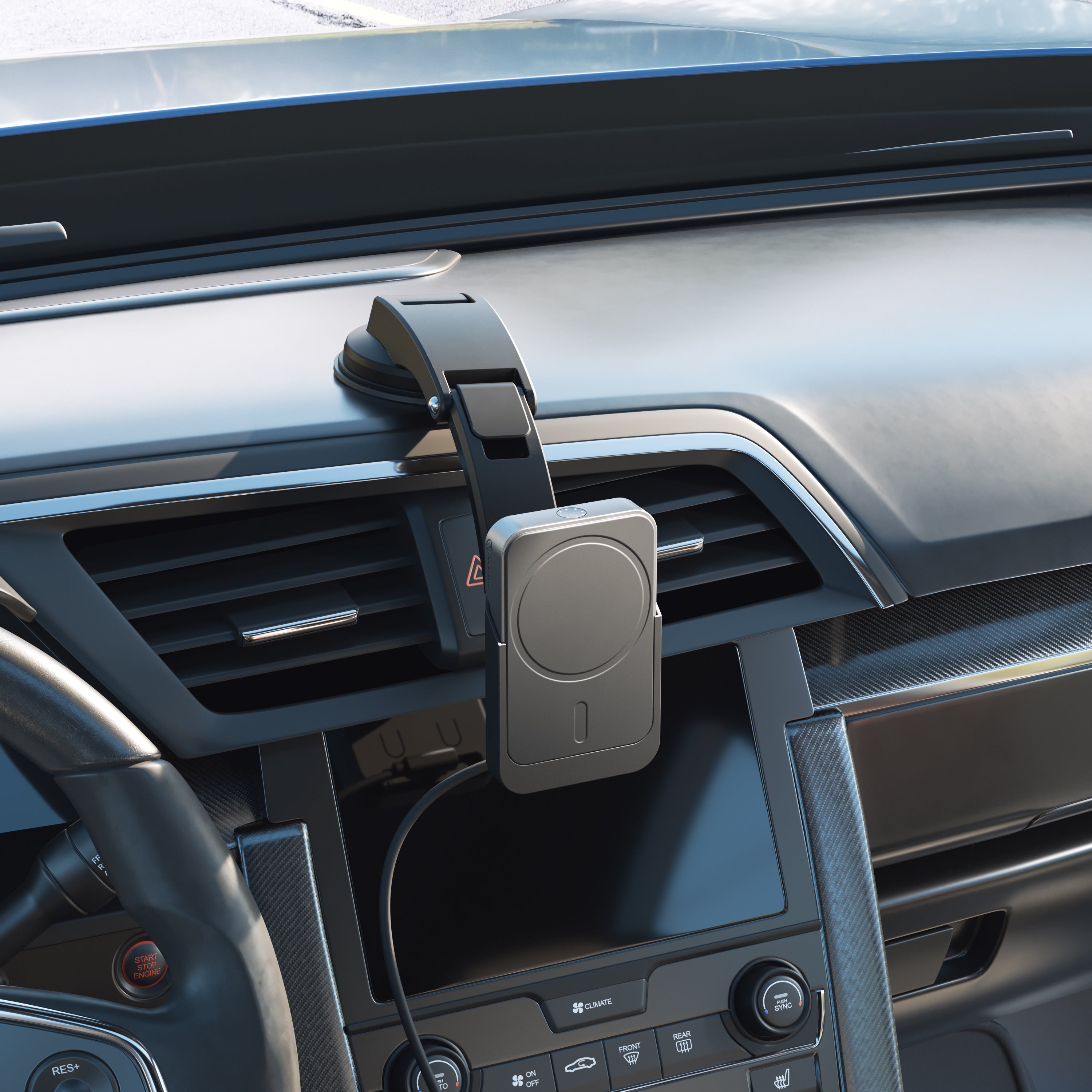 Matrix Universal Magnetic Car Charger with Air Vent & Dash Mount + Matrix Universal Magnetic Power Bank 5000mAh