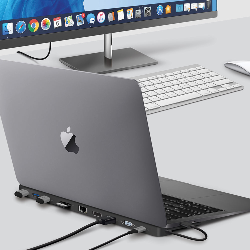 USB-C Desktop Slim Dock with Power Delivery - Prime Series - Black