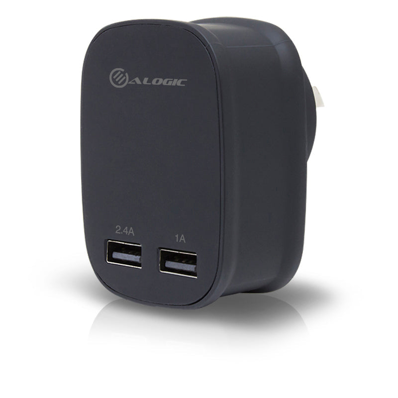 2 Port USB Wall Charger 5V/3.4A (2.4A + 1A)