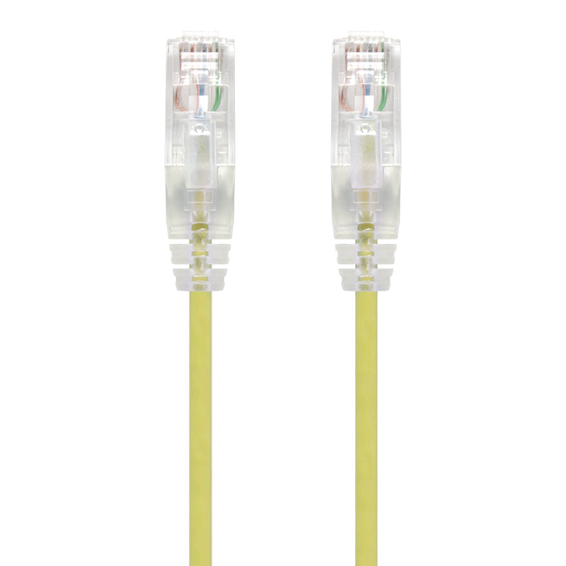Yellow Ultra Slim Cat6 Network Cable, UTP, 28AWG - Series Alpha