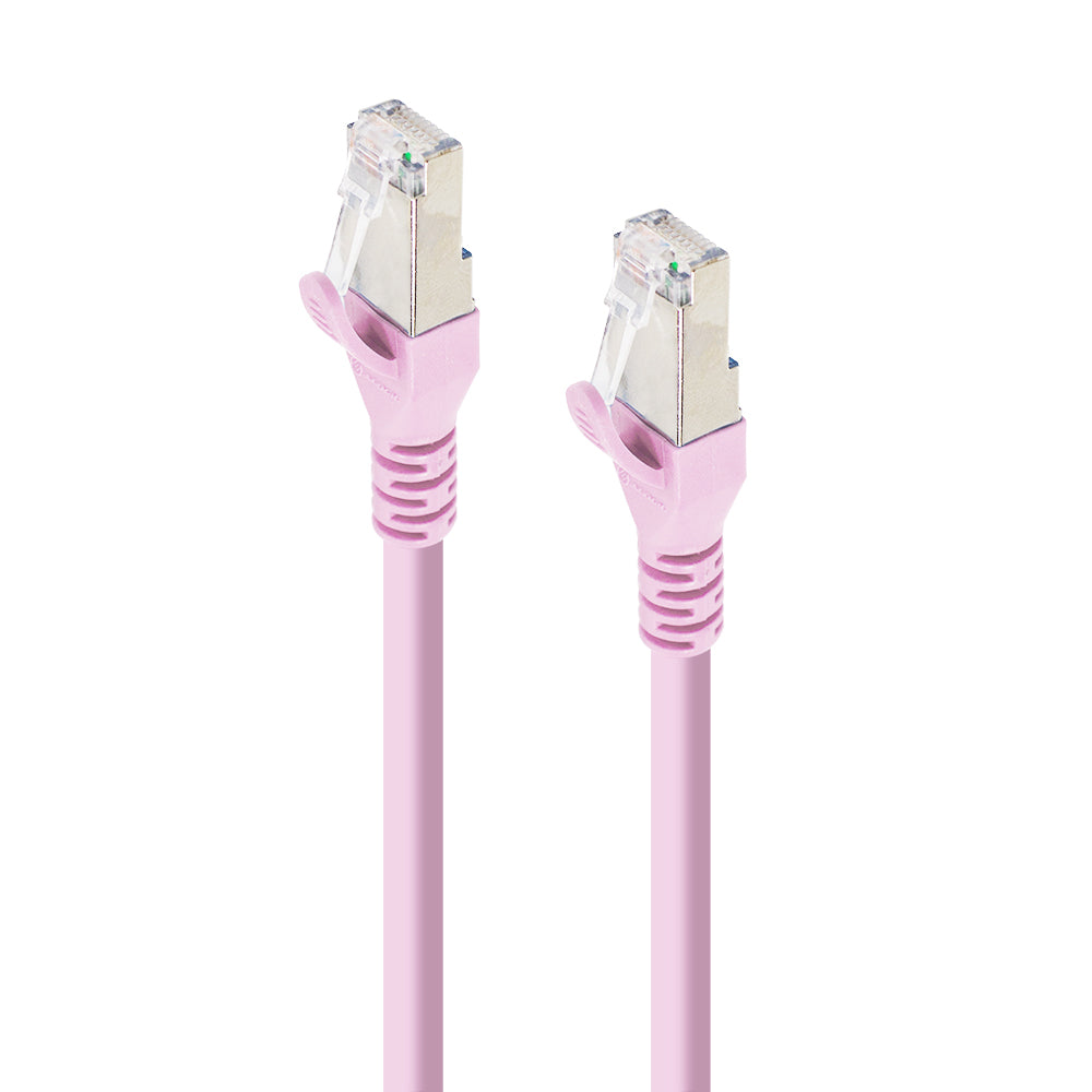 Pink Shielded CAT6A LSZH Network Cable