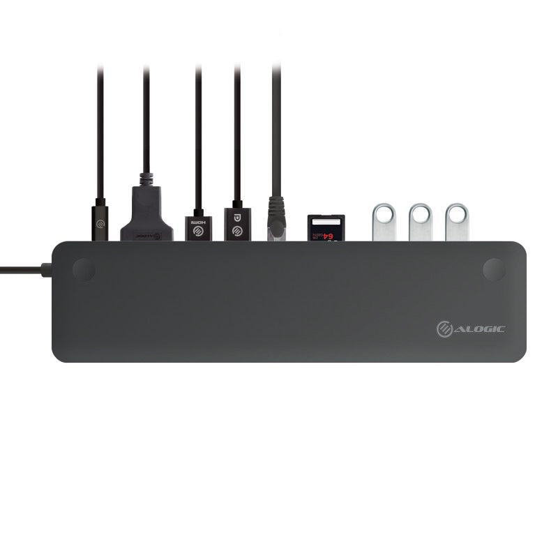 USB-C Desktop Slim Dock with Power Delivery - Prime Series - Black