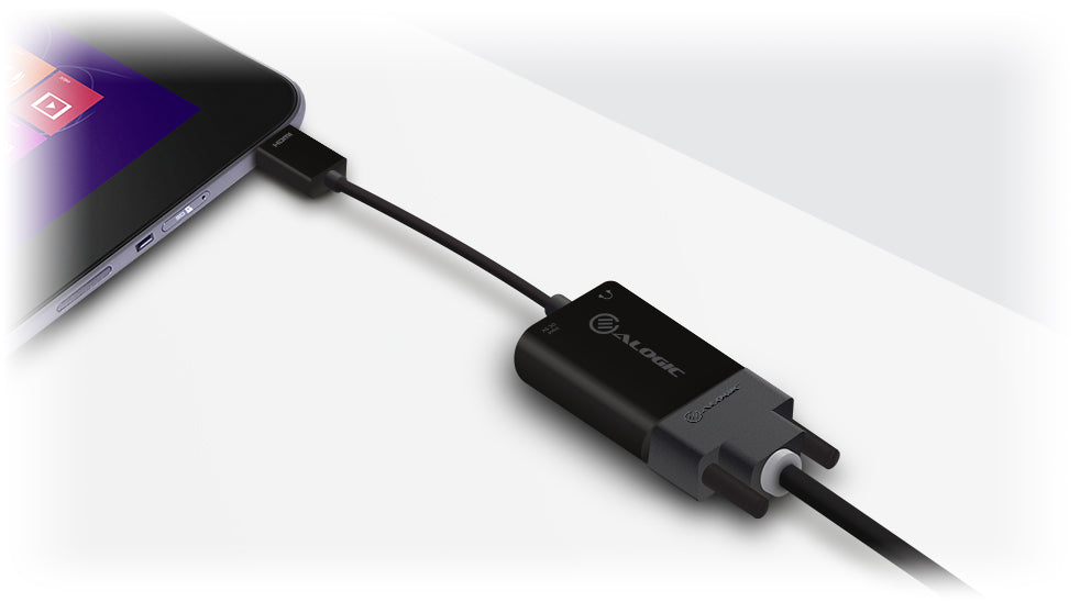 15cm Mini HDMI to VGA Adapter With 3.5mm Audio - Male to Female (Full HD -1920 X 1080)