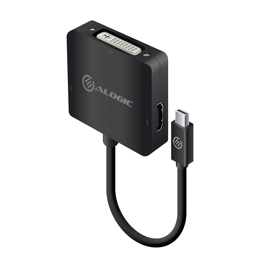 3-in-1 Mini DisplayPort to DisplayPort HDMI DVI Adapter - Elements Series