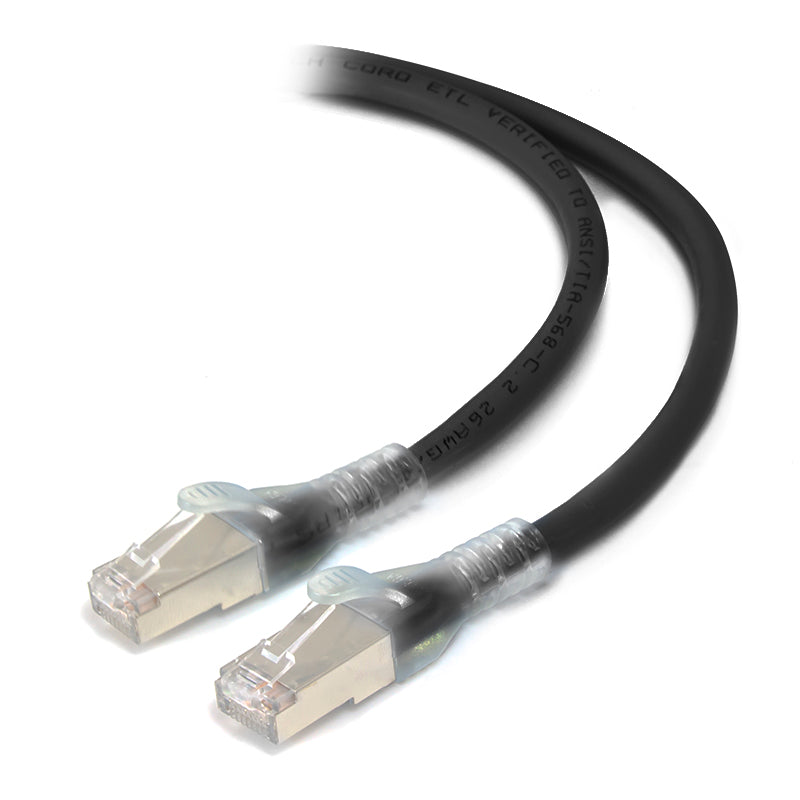 Black Shielded CAT6A LSZH Network Cable