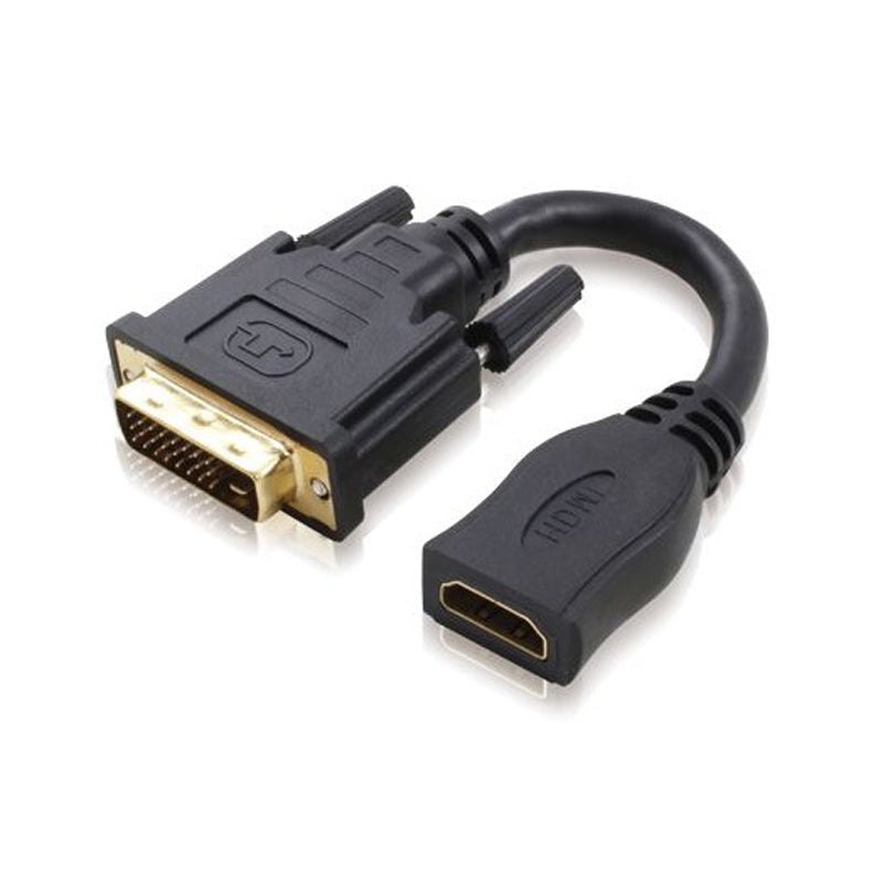 15cm DVI-D (M) to HDMI (F) Adapter Cable - Male to Female