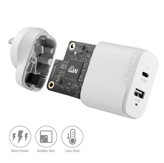 2X32 Rapid Power 2 Port 32W USB-C GaN Wall Charger