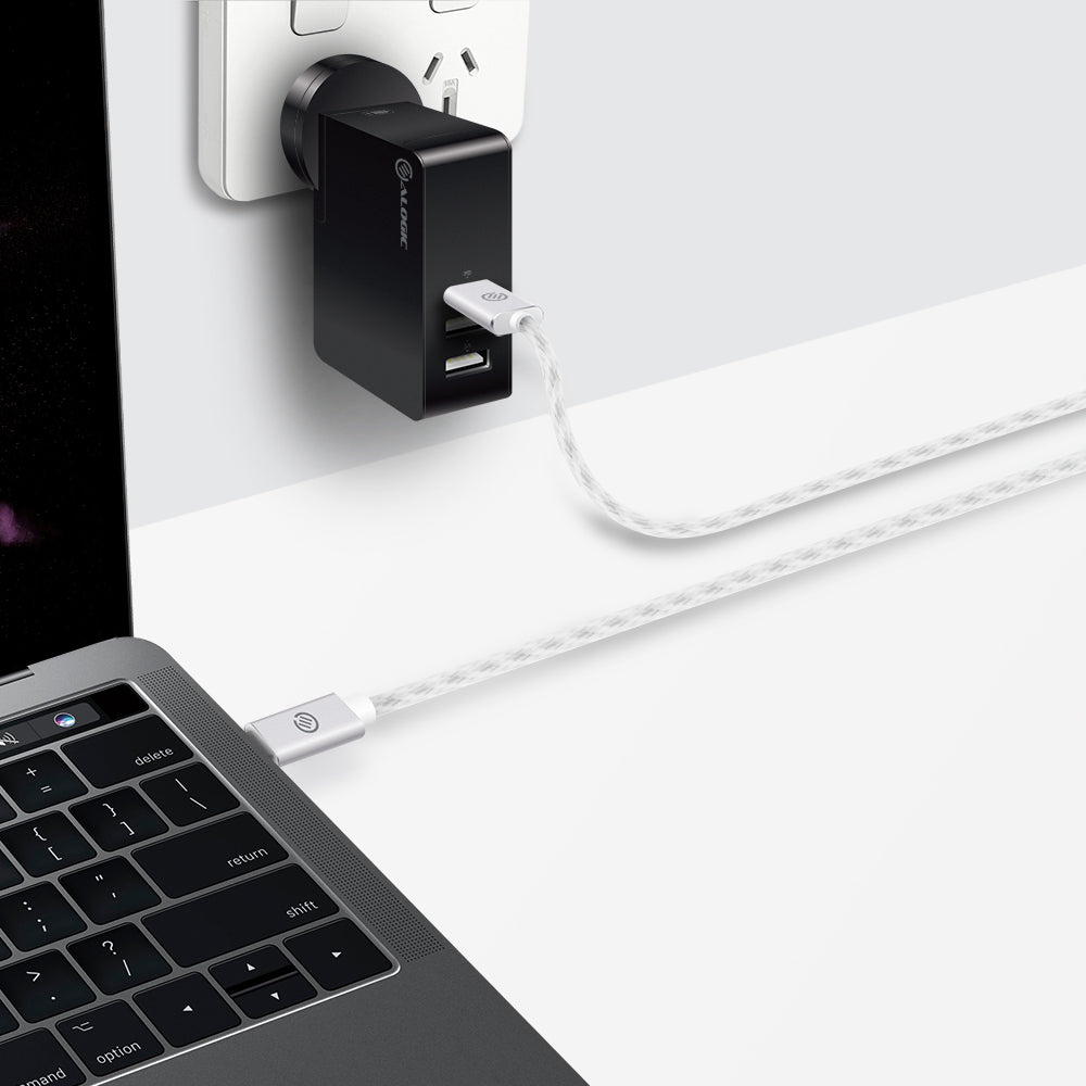 USB 2.0 USB-C (Male) to USB-C (Male) - Prime Series - 1m - Silver