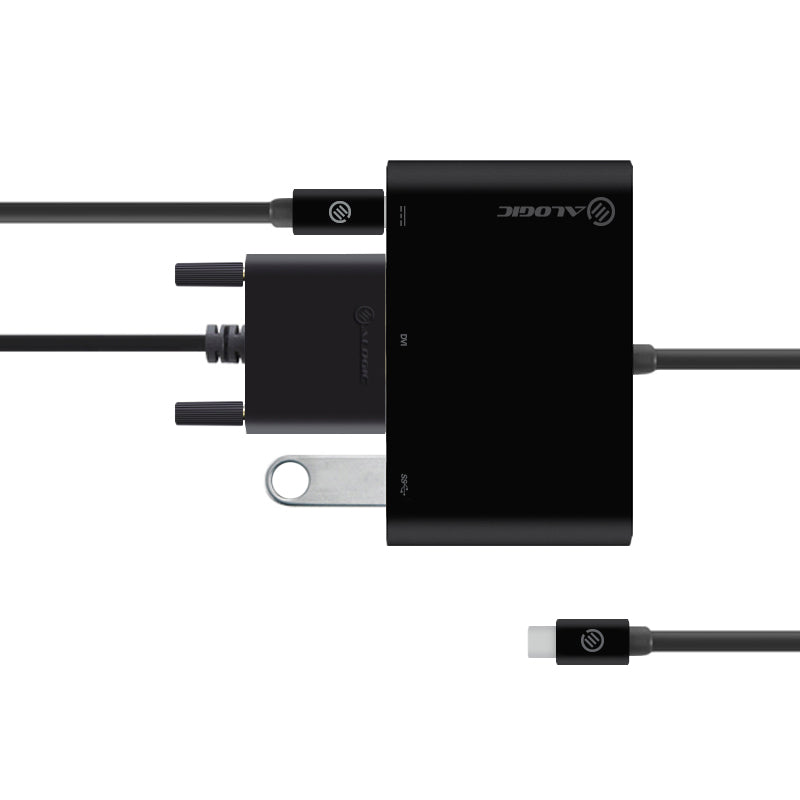 USB-C MultiPort Adapter with DVI/USB 3.0/USB-C Power Delivery (60W/3A)