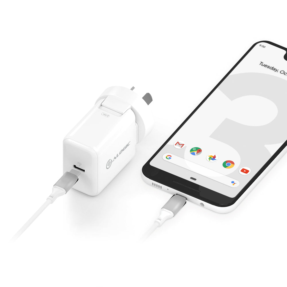 USB-C Wall Charger 18W with Power Delivery - White