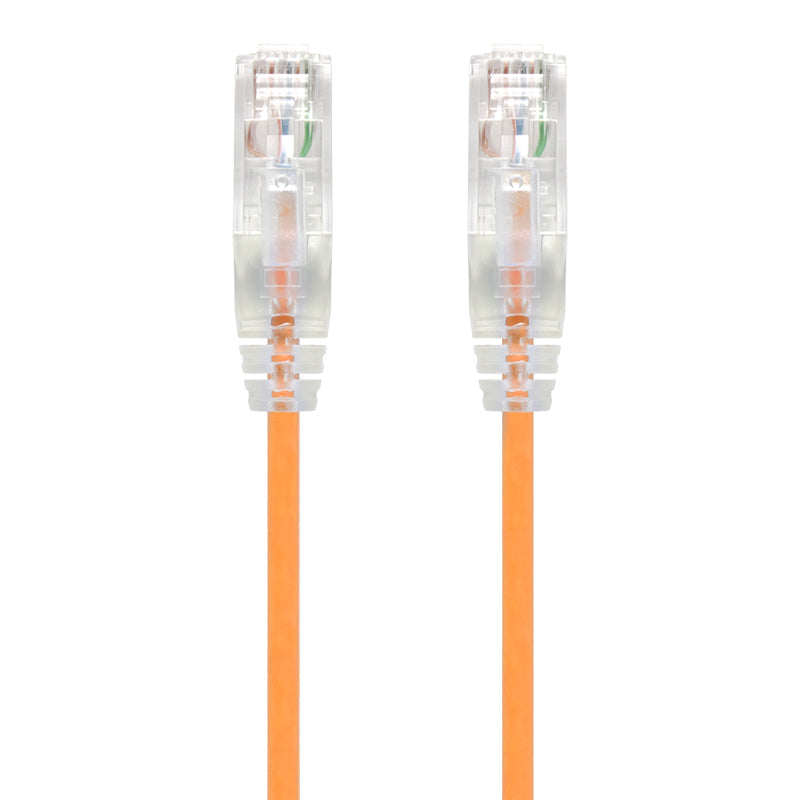 Orange Ultra Slim Cat6 Network Cable, UTP, 28AWG - Series Alpha