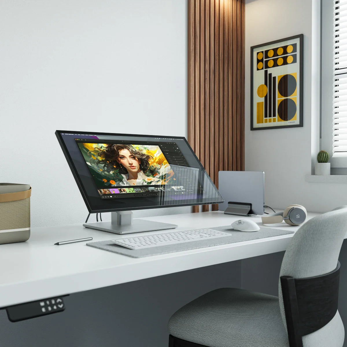 Clarity Fold Touch 27" 4K UHD Monitor with 65W Power Delivery, Webcam, Touchscreen & Fold Stand + Dual 4K Universal Docking Station - HDMI Edition