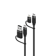 4-in-1 100W Silicone Flexible Universal Charging Cable 1.5m | USB-C, USB-A and Lightning