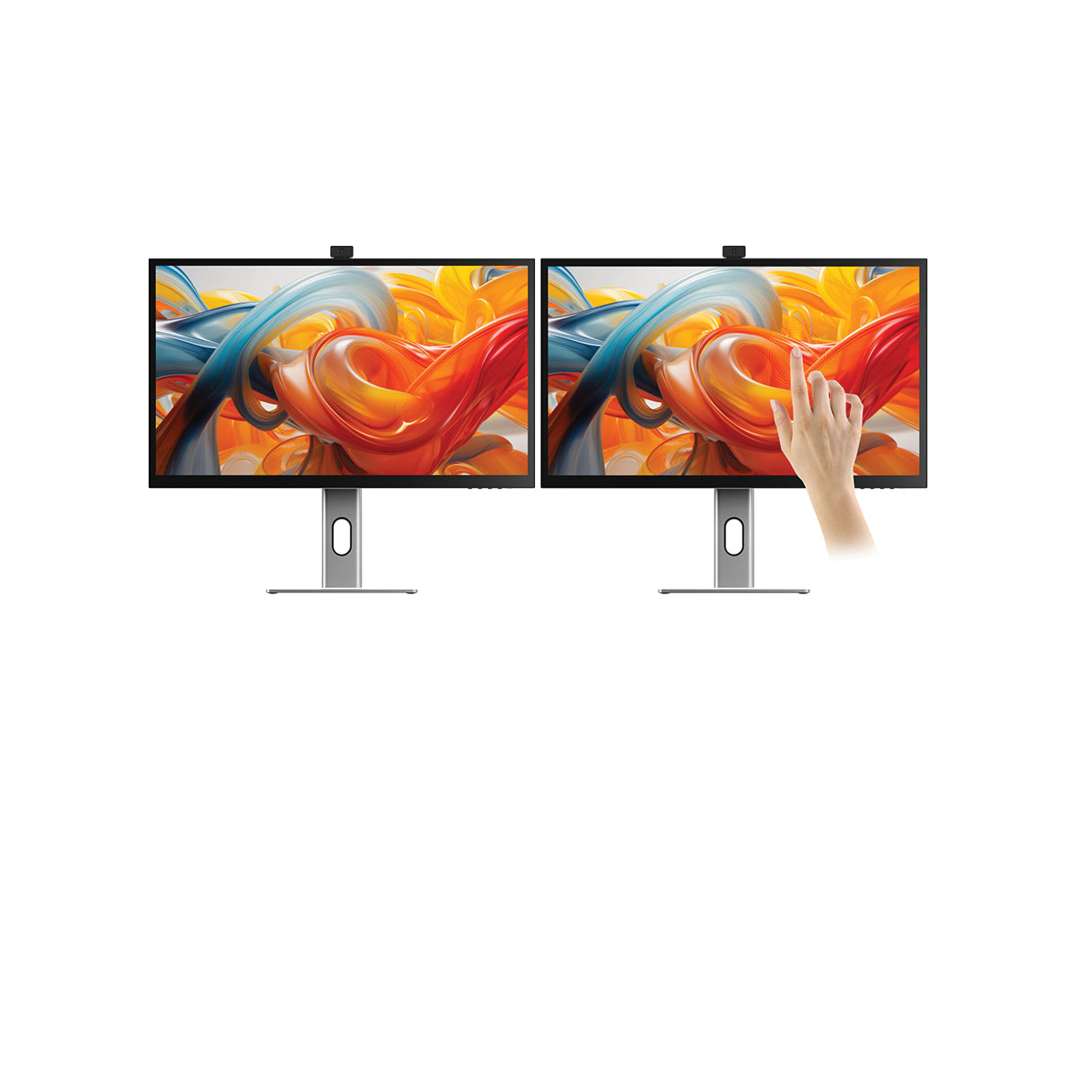 Clarity Pro Touch 27" UHD 4K Monitor with 65W PD, Webcam and Touchscreen (Pack of 2)