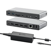 DV4 Universal Quad Display Docking Station with 100W Power Delivery - Power Adapter Included
