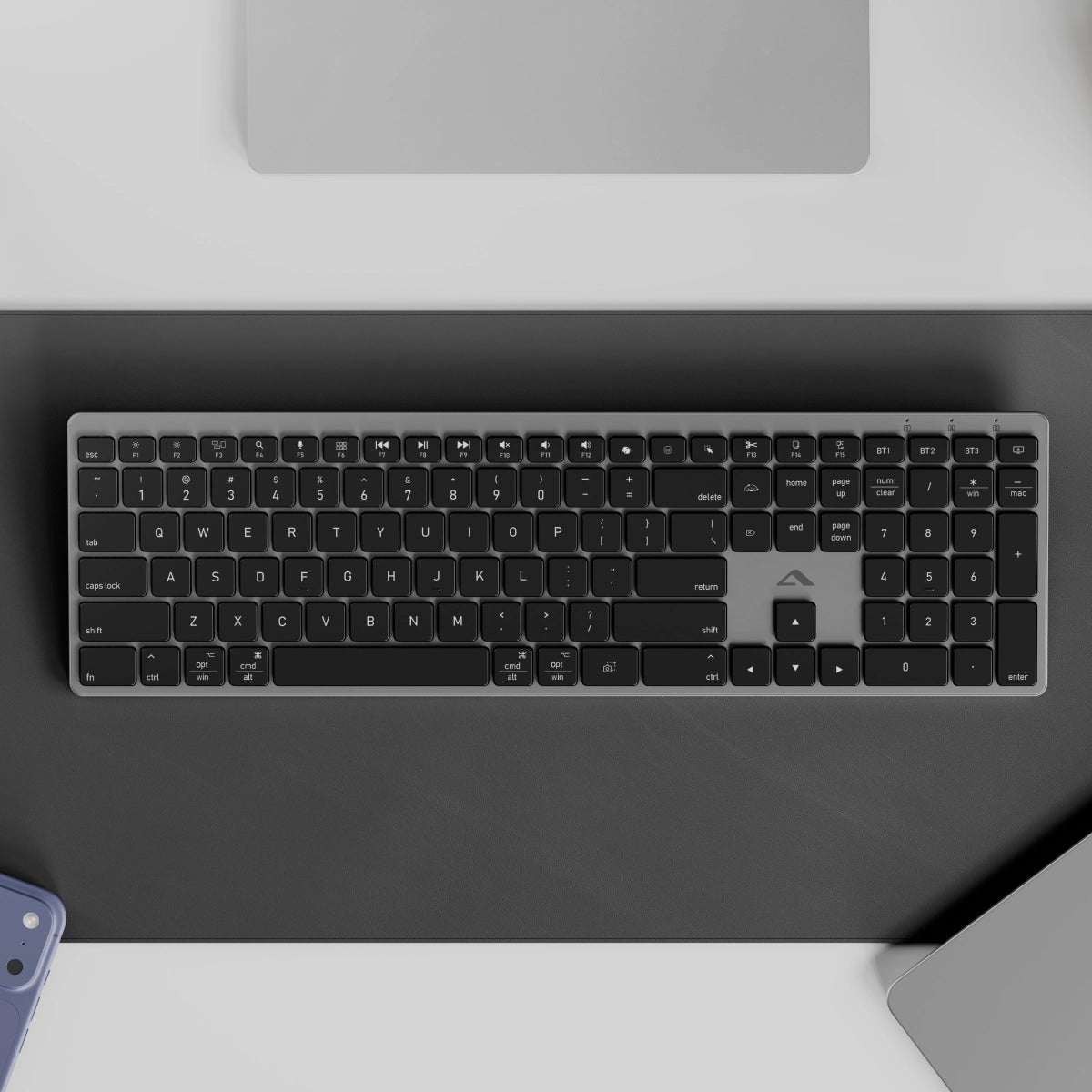 Hush Full Size USB-C Rechargeable Wireless Keyboard with Backlight