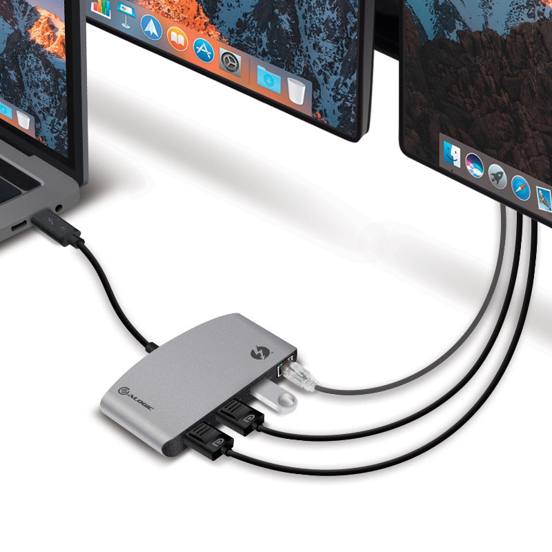 ThunderBolt 3 Dual DisplayPort PORTABLE Docking Station with 4K