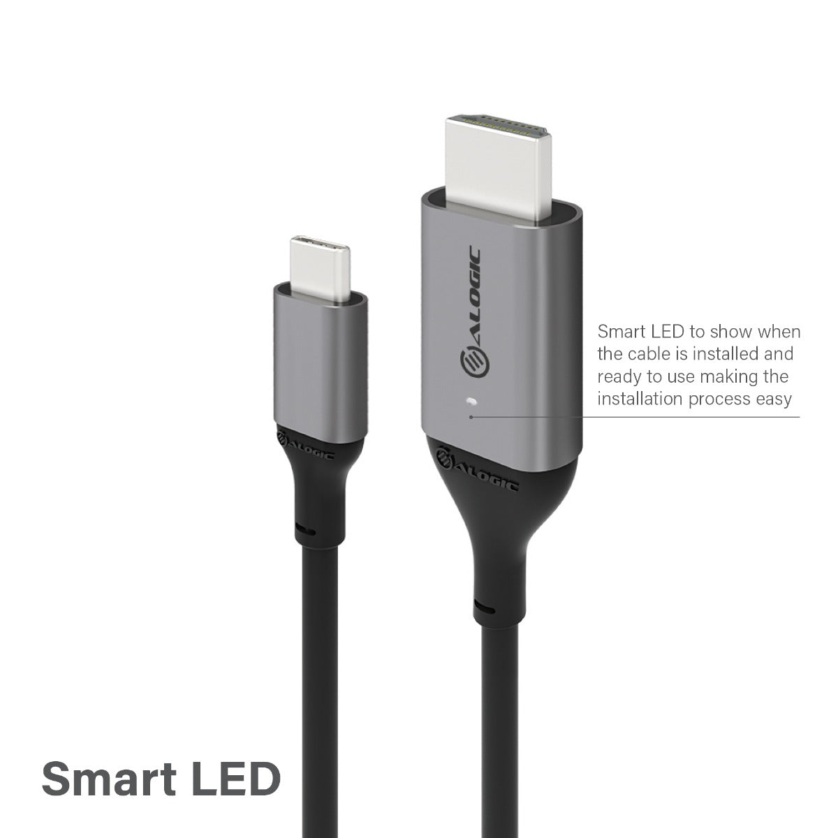 USB-C (Male) to HDMI (Male) Cable - Ultra Series - 4K 60Hz -Space Grey