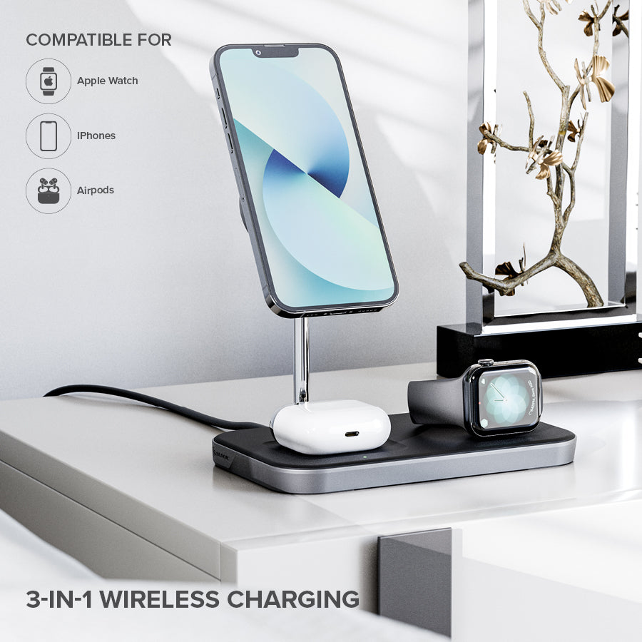 MagSpeed 3-in-1 Wireless 15W Charging Station