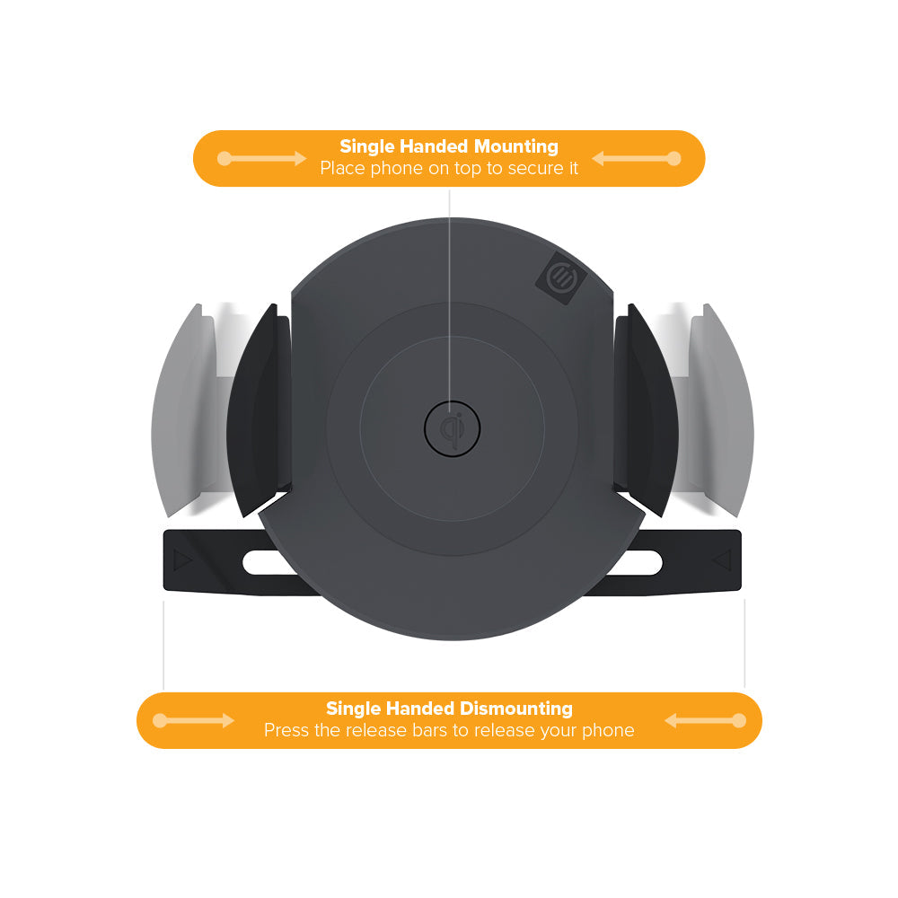 Rapid Air Vent Mount Wireless Charger with Qi Technology