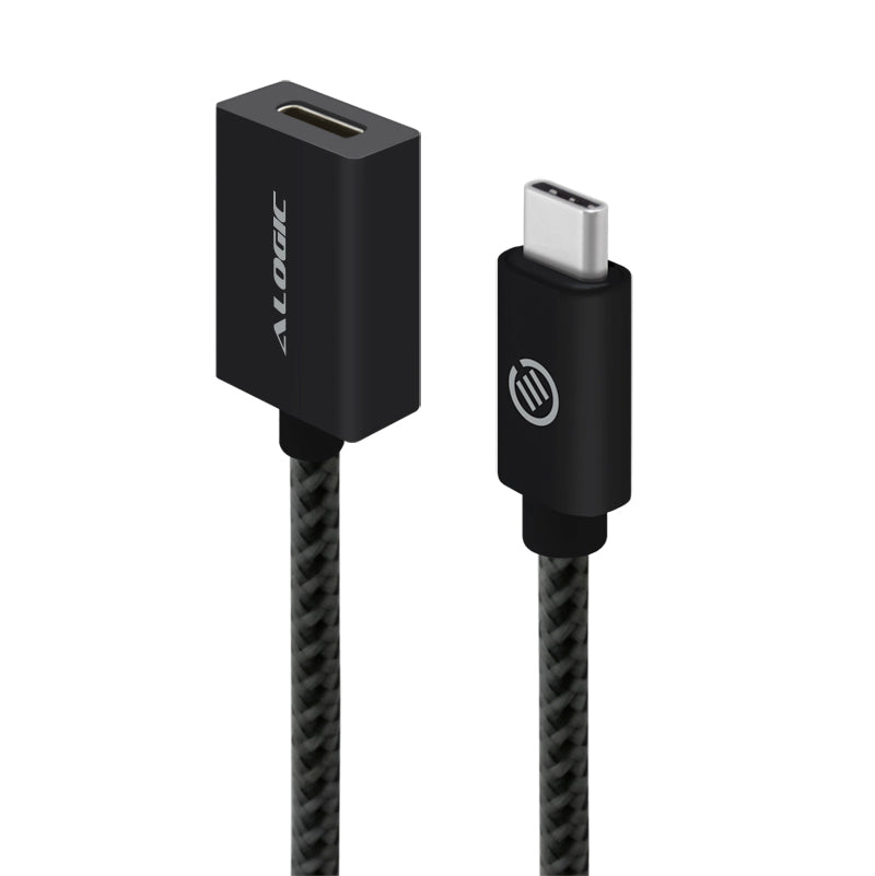 USB 3.1 USB-C(Male) to USB-C (Female) Extension Cable - Male to Female - Black - 1m