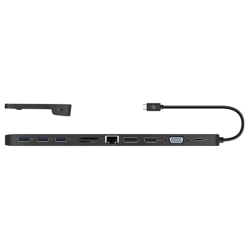 USB-C Desktop Slim Dock with Power Delivery - Prime Series - Black