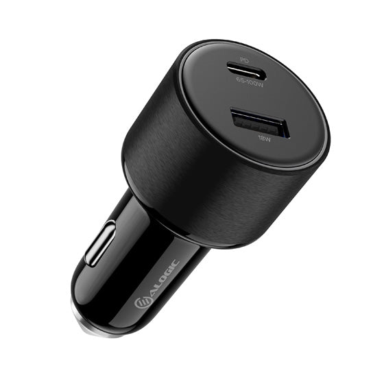 100W Rapid Power Car Charger (USB-C + USB-A) with 100W Charging Cable