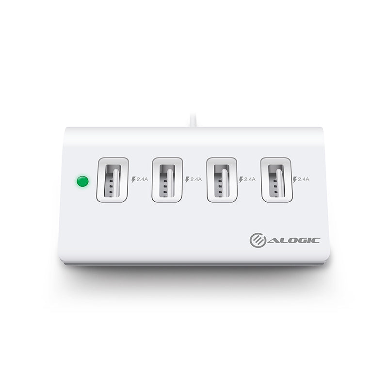 4 Port USB Desktop Charger with Smart Charge - Prime Series