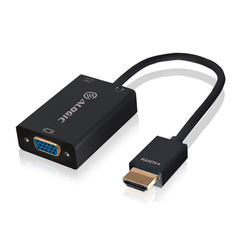 15cm HDMI to VGA Adapter With 3.5mm Audio - Male to Female (Full HD -1920 X 1080)