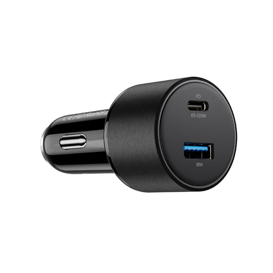 100W Rapid Power Car Charger (USB-C + USB-A) with 100W Charging Cable