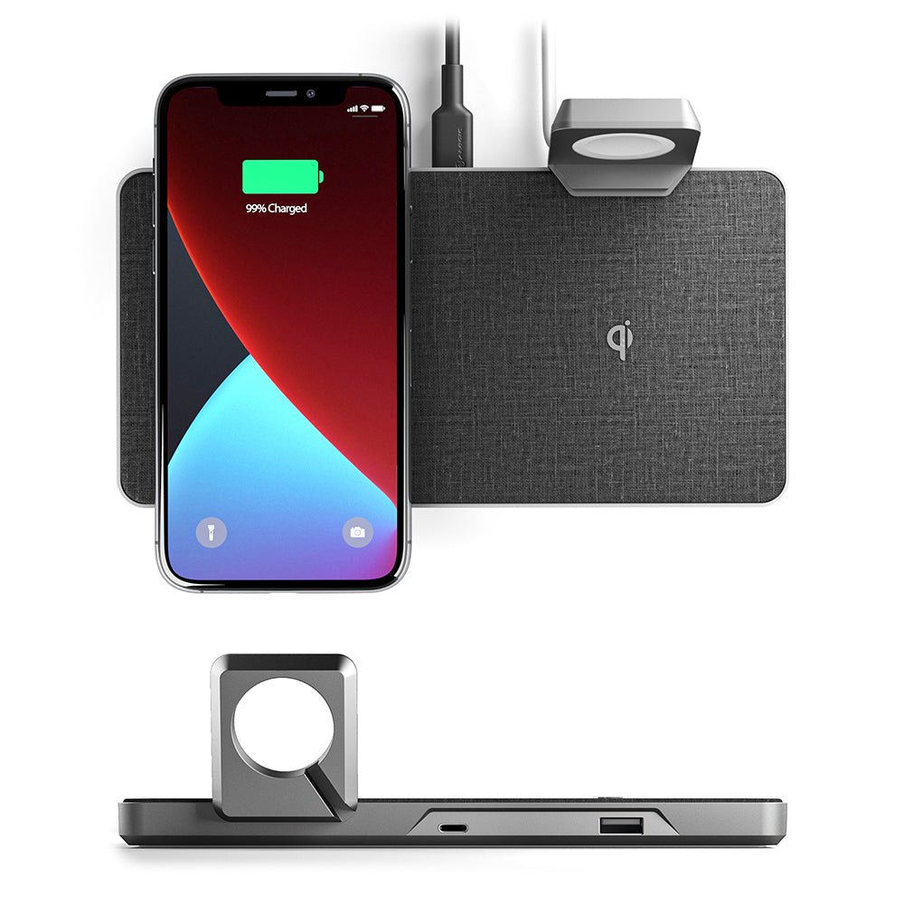 Ultra Power 3-in-1 Wireless Charging Dock for iPhone and Airpods with Apple Watch Charger Mount