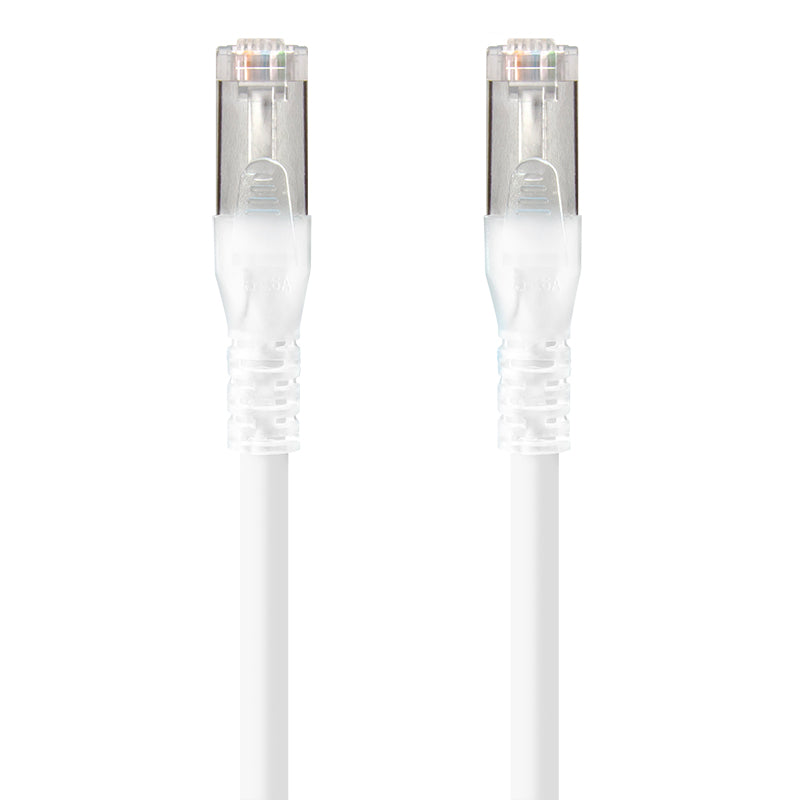 White Shielded CAT6A LSZH Network Cable