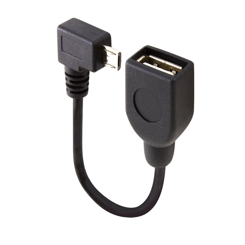 Right Angle 30cm Micro USB Male to USB Type A Female