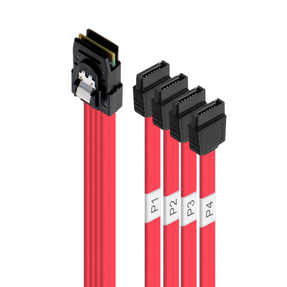 Internal Mini SAS SFF-8087 To 4 SATA Male Cable