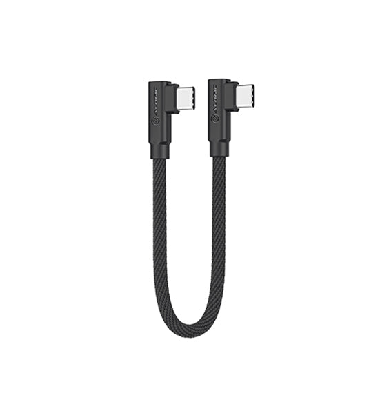 25cm Elements Pro Right-Angle USB-C to Right Angle USB-C Cable
