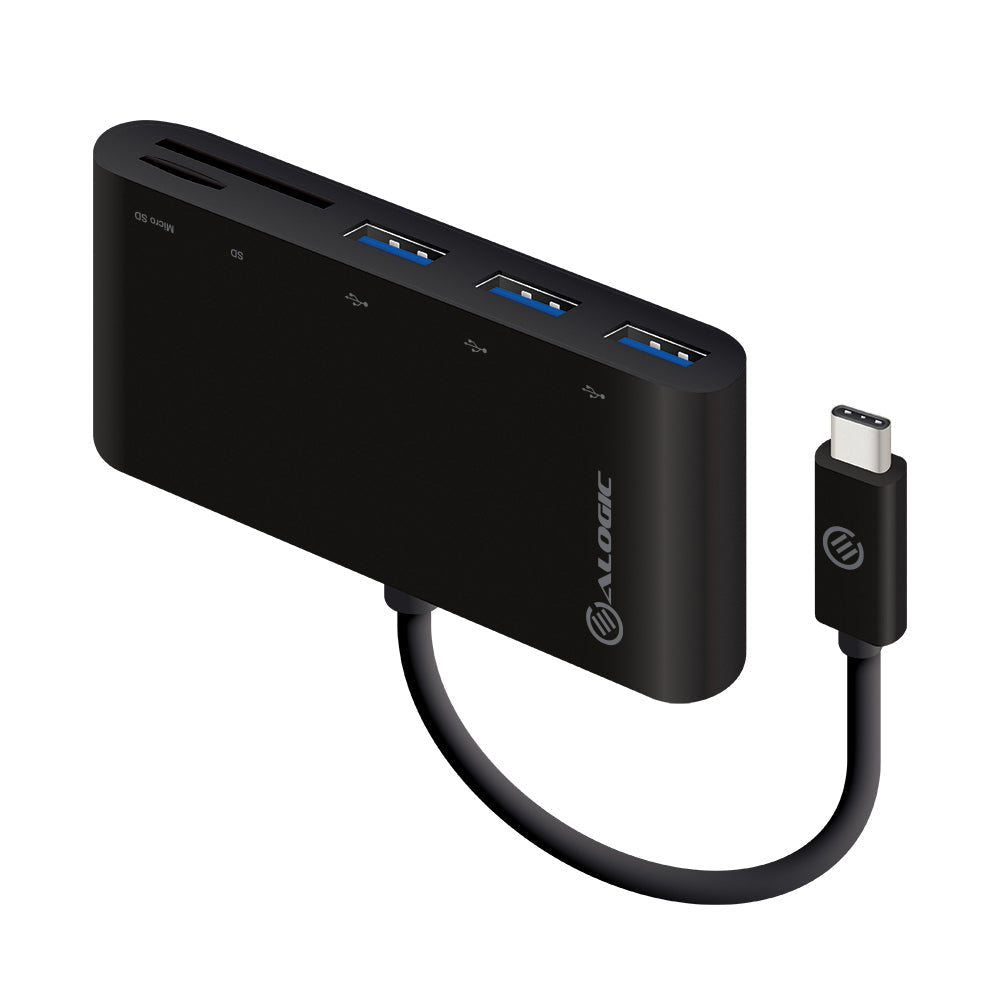 USB-C MultiPort Adapter with Card Reader/3 x USB 3.0 Hub