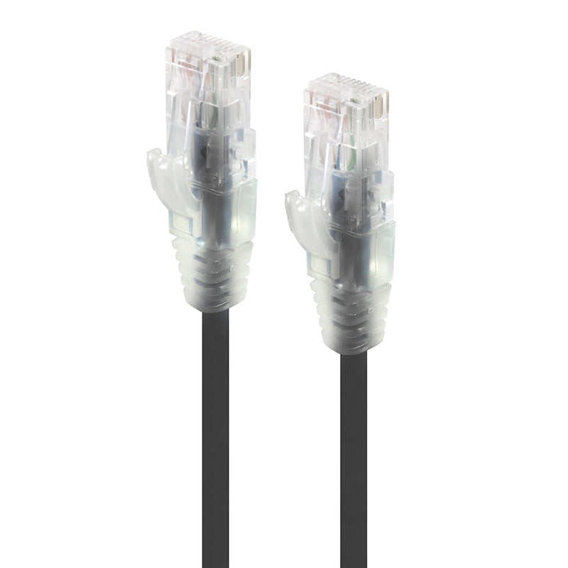 Black Ultra Slim Cat6 Network Cable, UTP, 28AWG - Series Alpha
