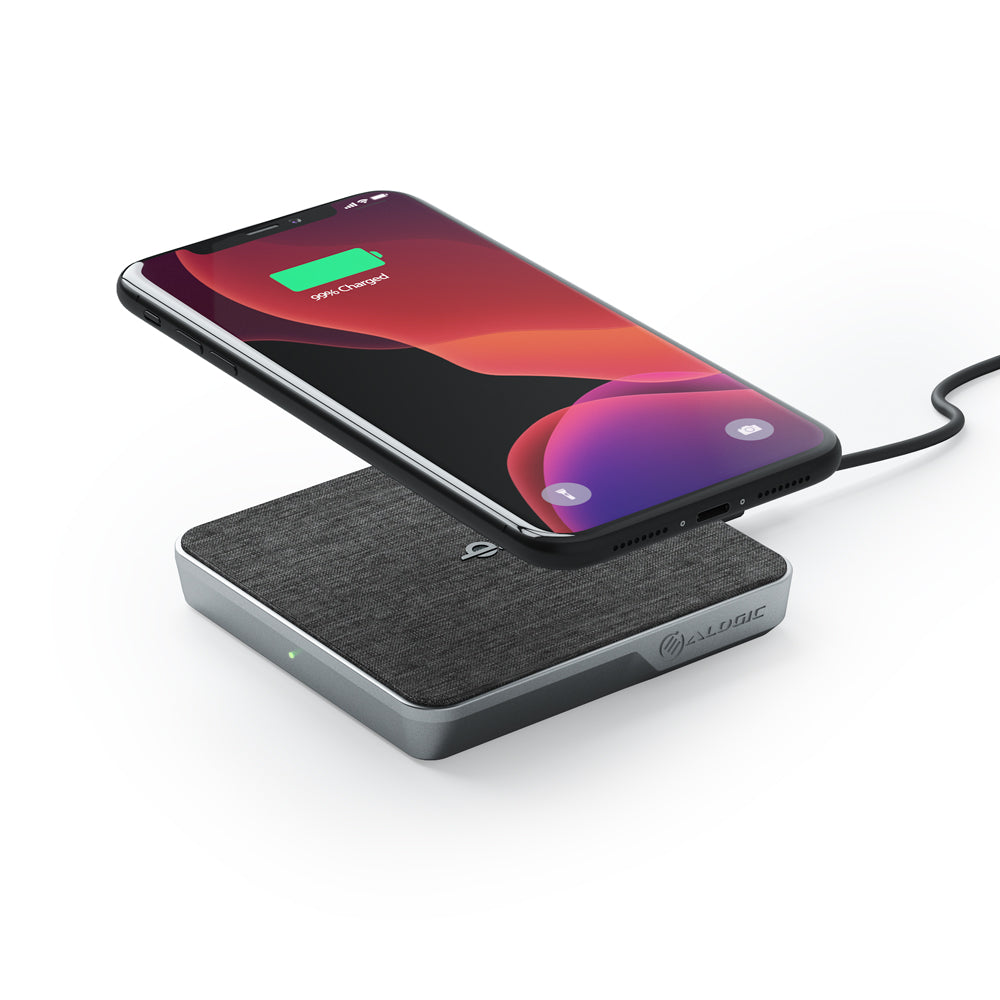 Ultra Wireless Charging Pad with 18W Wall Charger - 10W Space Grey