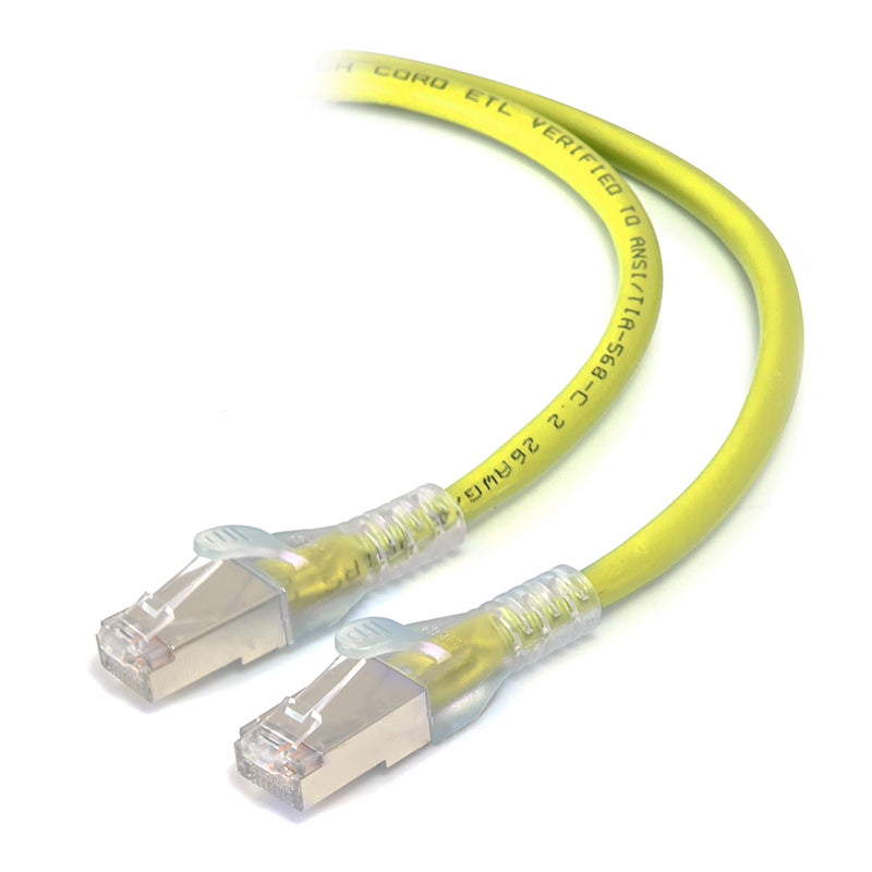 Yellow Shielded CAT6A LSZH Network Cable - 1.5m