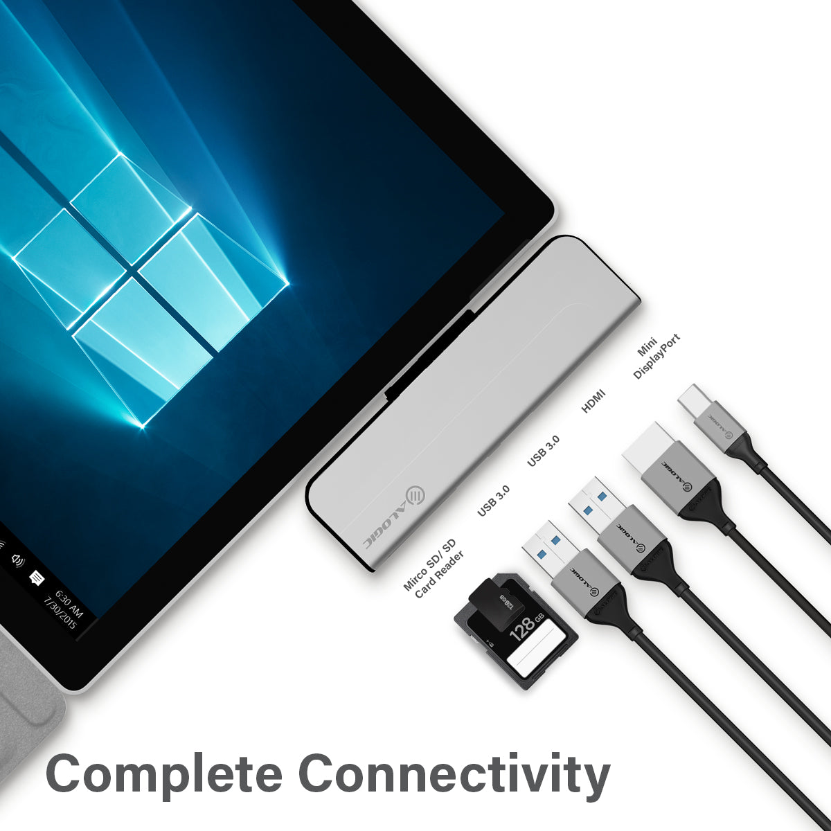 Surface Pro Dock Portable - Ultra Series - Silver