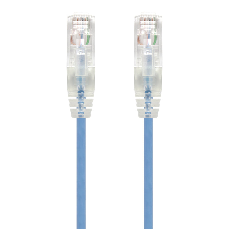 Blue Ultra Slim Cat6 Network Cable, UTP, 28AWG - Series Alpha - Commercial