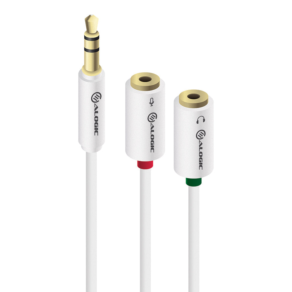 Buy 2 X Headphone (F) & Mic (F) to 1 X 3.5mm Stereo Jack (M) Joiner
