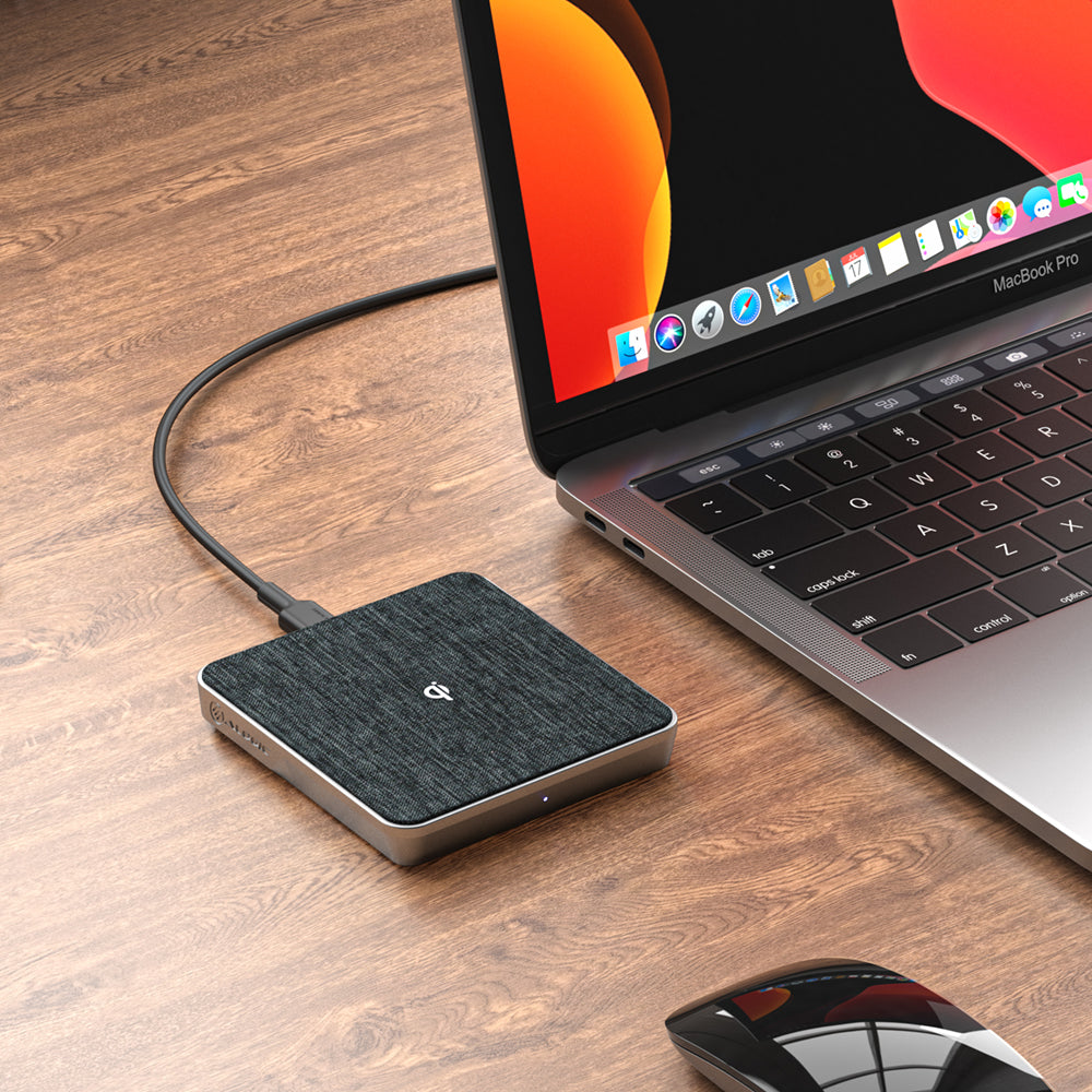 Ultra Wireless Charging Pad with 18W Wall Charger - 10W Space Grey