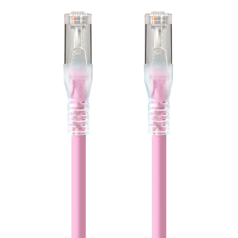 Pink Shielded CAT6A LSZH Network Cable