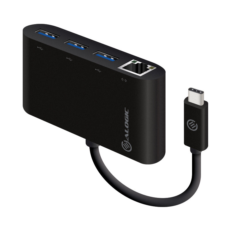 USB-C to Gigabit Ethernet & USB 3. 0 SuperSpeed 3 Port USB Hub