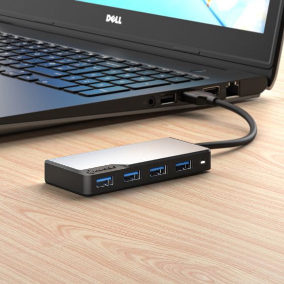 USB-A Fusion SWIFT 4-in-1 Hub - 4 x USB-A (USB 3.0) - Space Grey