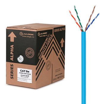 305m 24AWG Blue PVC Solid CAT5e Network Cable - U-UTP / 4 Pair