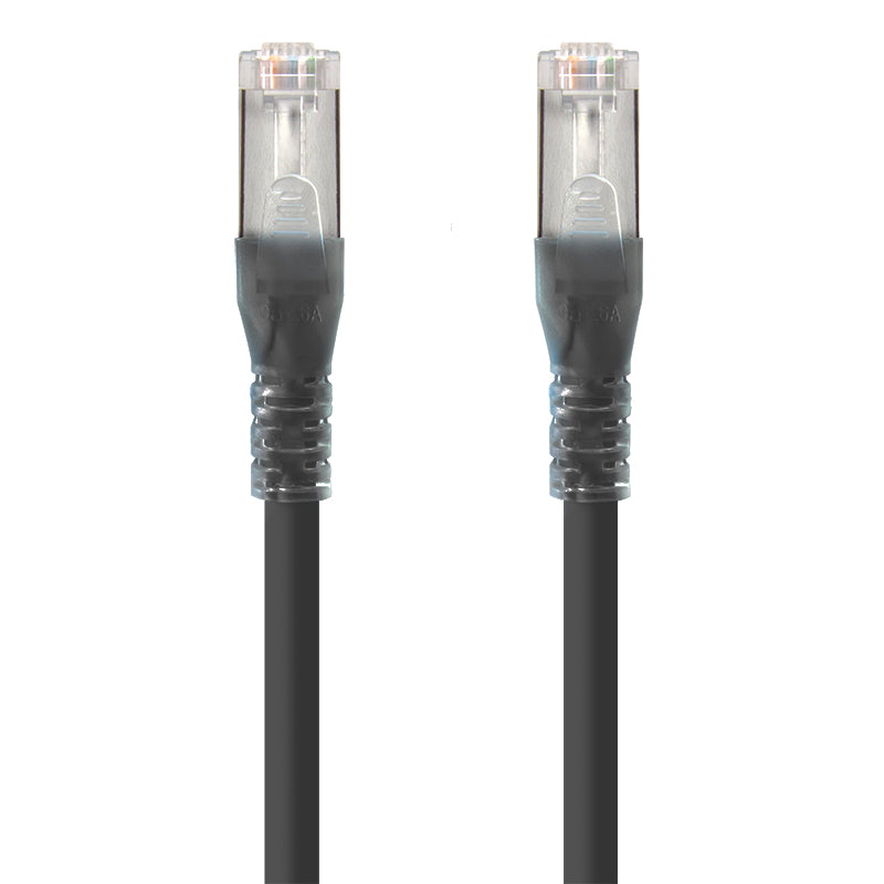 Black Shielded CAT6A LSZH Network Cable